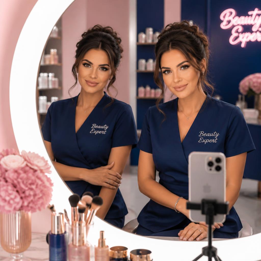 Beauty & Wellness AI Twin in a Salon studio setting
